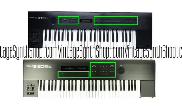 Roland S-10 et Roland S-50 Commutateur